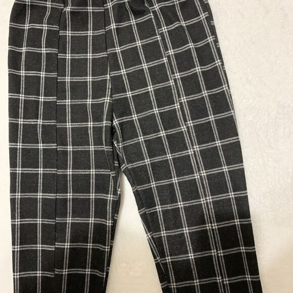 Streetwear Society Plaid Leggings Women's Medium Flare Boot Split Hem - Picture 3 of 7